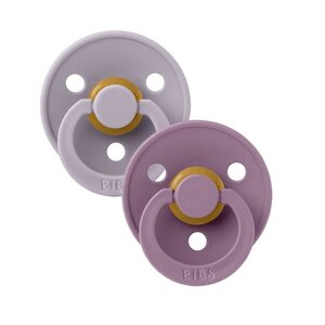 Bibs Bibs 2-pack colour anatomische speen t1 fossil grey/mauve