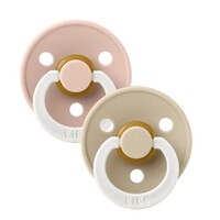 Bibs 2-pack colour anatomische speen t1 GLOW IN THE DARK blush/vanilla