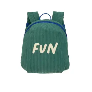 Lassig Lassig Tiny Backpack Cord Little gang - Fun Ocean Green