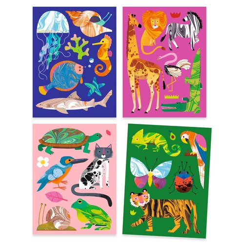 Djeco Knutseldoos - Atelier Marmeren met gekleurde inkt 'kleurrijk' (7-12j)