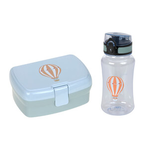 Lassig Lunch Set (Lunchbox & Drinking Bottle) - Tiny Drivers, Balloon