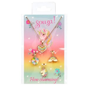 Souza Giftpack Eenhoorn, Ketting + 3 bedeltjes