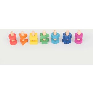 Tickit Regenboog Houten Moeren & Bouten 7st.