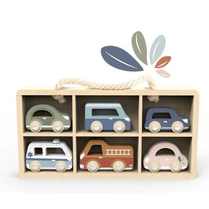 Speedy Monkey Autovitrine met 6 voertuigen