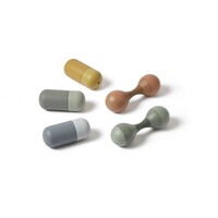 Houten rammelaars 5 stuks Multicolor