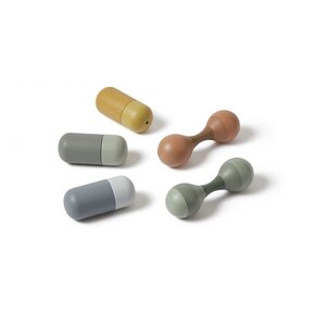 flexa Houten rammelaars 5 stuks Multicolor