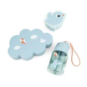 Done By Deer Done by Deer - Lunch & snack box w/straw bottle Playground Blue