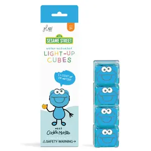 Glopals Glo Pals - Light up cubes Sesamstraat "Cookie Monster" (4st.)