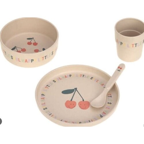 Lassig Dish Set PP/Cellulose Little Happy fruits Cherry Lassig Dish Set PP/Cellulose Little Happy fruits Cherry