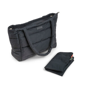 Done By Deer Done by Deer - Quilted changing tote bag Black