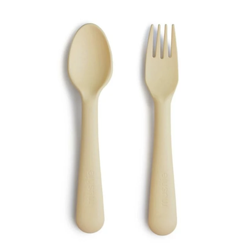 Mushie MUSHIE - FORK & SPOON - PALE DAFFODIL