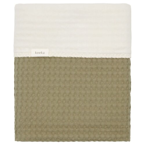 Koeka Wiegdeken Cotton Fleece Wafel Amsterdam Moss
