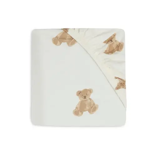 Jollein Hoeslaken Jersey 70x140/75x150cm - Teddy Bear Jollein Hoeslaken Jersey 70x140/75x150cm - Teddy Bear