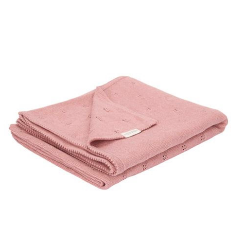 Little Dutch Wiegdeken gebreid Pure Pink Blush 70x100cm