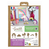 6 houten figuren eenhoorn om te schilderen