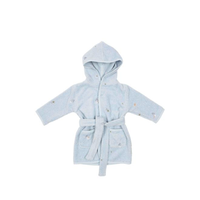 Badjas geborduurd Denim Blue 74/80