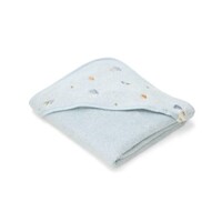 Badcape geborduurd Blue - 75x75 cm