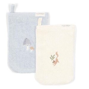 Little Dutch Washandjes set geborduurd Forest Friends
