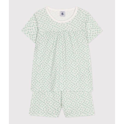 Petit Bateau Katoenen pyjamashort met bloemenprint voor kinderen MARSHMALLOW/ PAUL