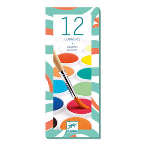 Djeco 12 kleuren waterverf