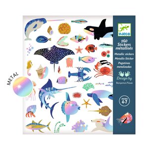 Djeco 160 stickers 'Oceaan' (metallic)