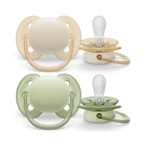 Avent Fopspeen +0M Ultra Soft Beige/Licht groen Avent Fopspeen +0M Ultra Soft Beige/Licht groen