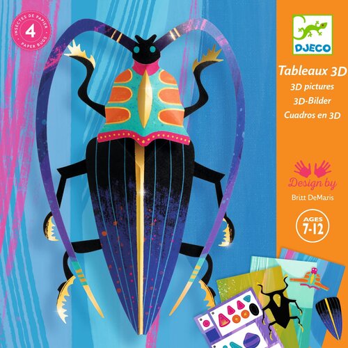 Djeco Knutseldoos - 3D dieren 'insecten' (7-12j) Djeco Knutseldoos - 3D dieren 'insecten' (7-12j)
