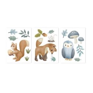 Little Dutch Muurstickers Forest Friends - 3 vellen