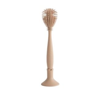 Mushie SILICONE BABY BOTTLE BRUSH Naturel