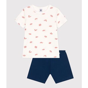 Petit Bateau Korte katoenen kinderpyjama met krabbenprint INCOGNITO/ MULTICO
