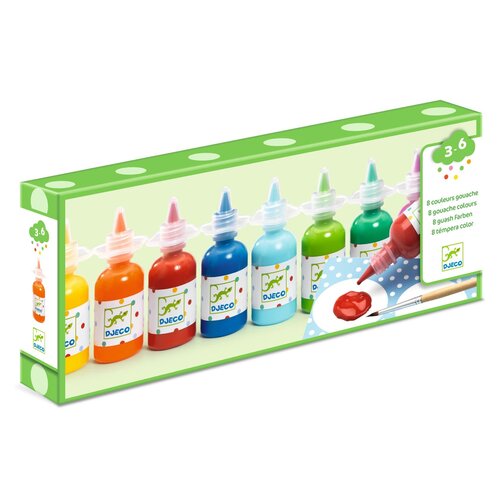 Djeco Djeco - 8 potjes plakkaatverf (3-6j)