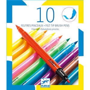 Djeco Kleuren - 10 Dubbelzijdige Viltstiften (Pop)
