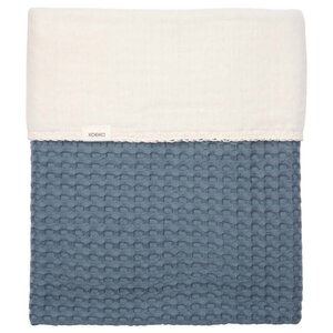 Koeka Wiegdeken Cotton Fleece Wafel Amsterdam bluestone