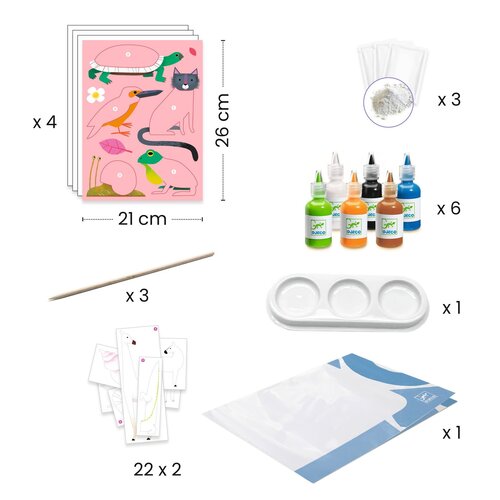 Djeco Knutseldoos - Atelier Marmeren met gekleurde inkt 'kleurrijk' (7-12j)
