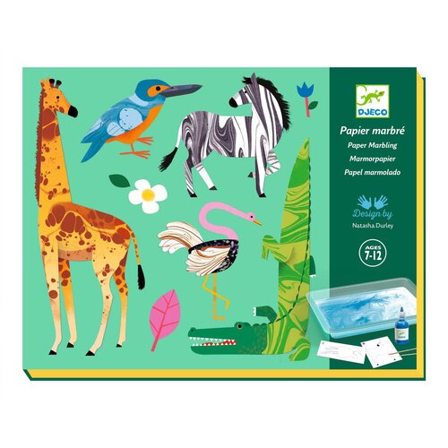 Djeco Knutseldoos - Atelier Marmeren met gekleurde inkt 'kleurrijk' (7-12j)