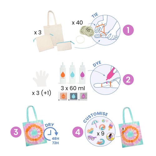 Djeco DIY - Tie Dye Sunshine camp (8-99j)