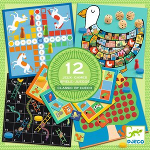 Djeco Djeco - set van 12 bordspellen in 1