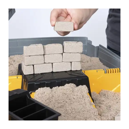 Spin Master Kinetic Sand - Bouwplaats-Speelset met Kiepwagen Kraan met Sloopkogel Emmer en 907 gram Speelzand