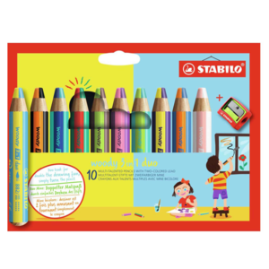 Stabilo STABILO woody 3 in 1 Duo - Multitalent Kleurpotlood - Set 10 St. + Puntenslijper