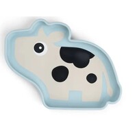 Siliconen Stick&Stay Plate - Dotti - Blauw