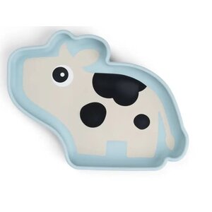 Done By Deer Siliconen Stick&Stay Plate - Dotti - Blauw