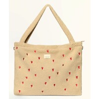 Ecru Teddy Hearts Diaper Bag