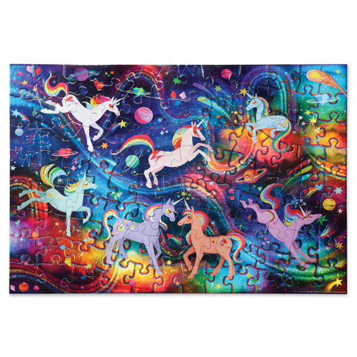 Crocodile Creek Holografische puzzel, 100st. - Eenhoorn Galaxy