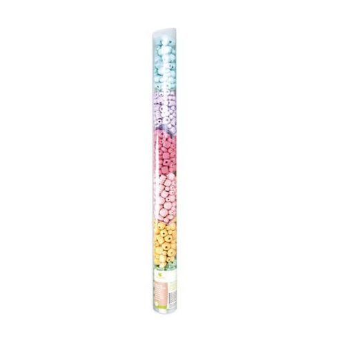 Sycomore Houten kralen tube - Pastel Sycomore Houten kralen tube - Pastel