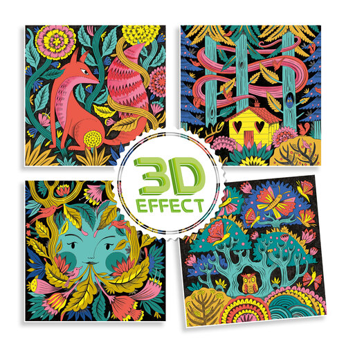 Djeco Knutseldoos - 3D Kleuren 'fantasiebos' (7-12j)