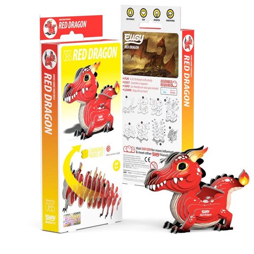 eugy Eugy 3D - Rode Draak eugy Eugy 3D - Rode Draak