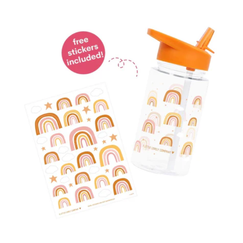 A Little Lovely Company Drinking Bottle - Rainbows