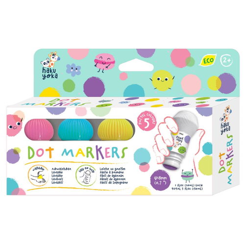 Haku Yoka Haku Yoka - Dot markers pastel