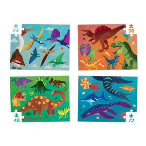 Crocodile Creek Four puzzle set - Dinosaurussen