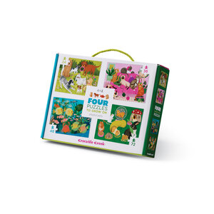Crocodile Creek Four puzzle set - Huisdieren